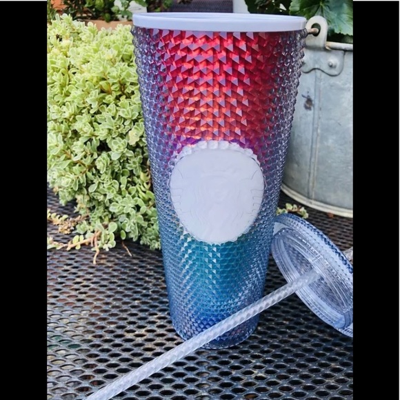 Starbucks Rainbow Pride Studded Cup Ombre Cold Tumbler Venti 24oz USA New 2020 - Picture 3 of 10